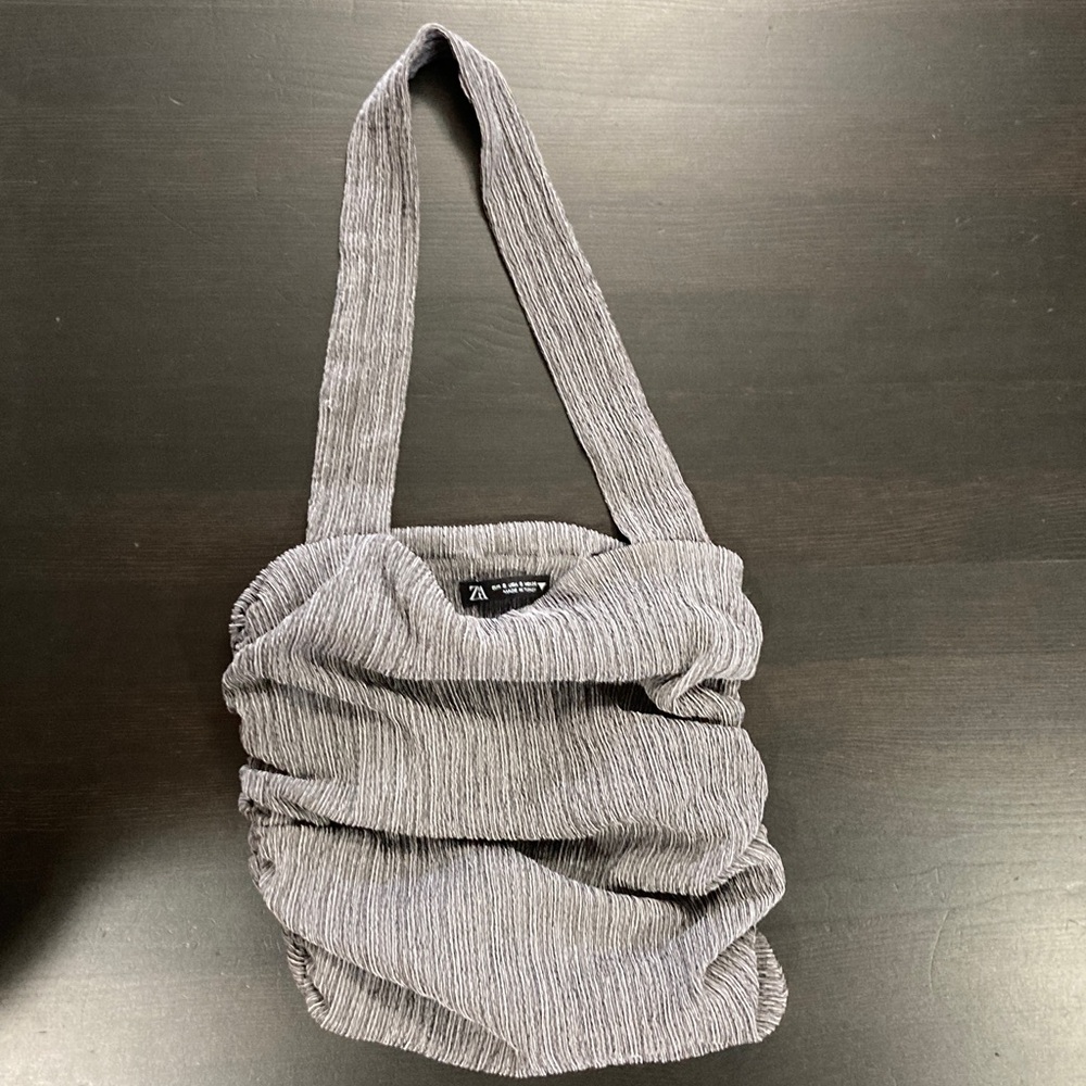 Zara Gray Textured Women's Crop Top